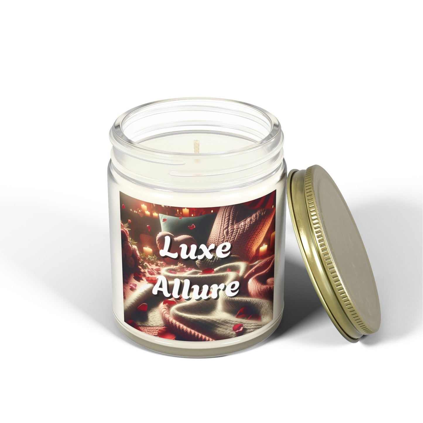 Luxe Allure Scented Candles, Coconut Apricot Wax (4oz, 9oz) - Home Fragrance for Relaxation, Gift for Her, Aromatherapy Candle, Spa Decor,