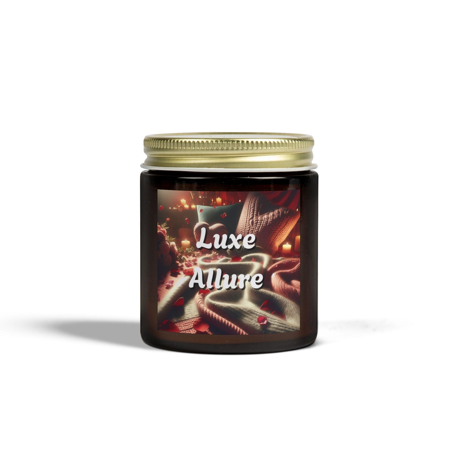 Luxe Allure Scented Candles, Coconut Apricot Wax (4oz, 9oz) - Home Fragrance for Relaxation, Gift for Her, Aromatherapy Candle, Spa Decor,