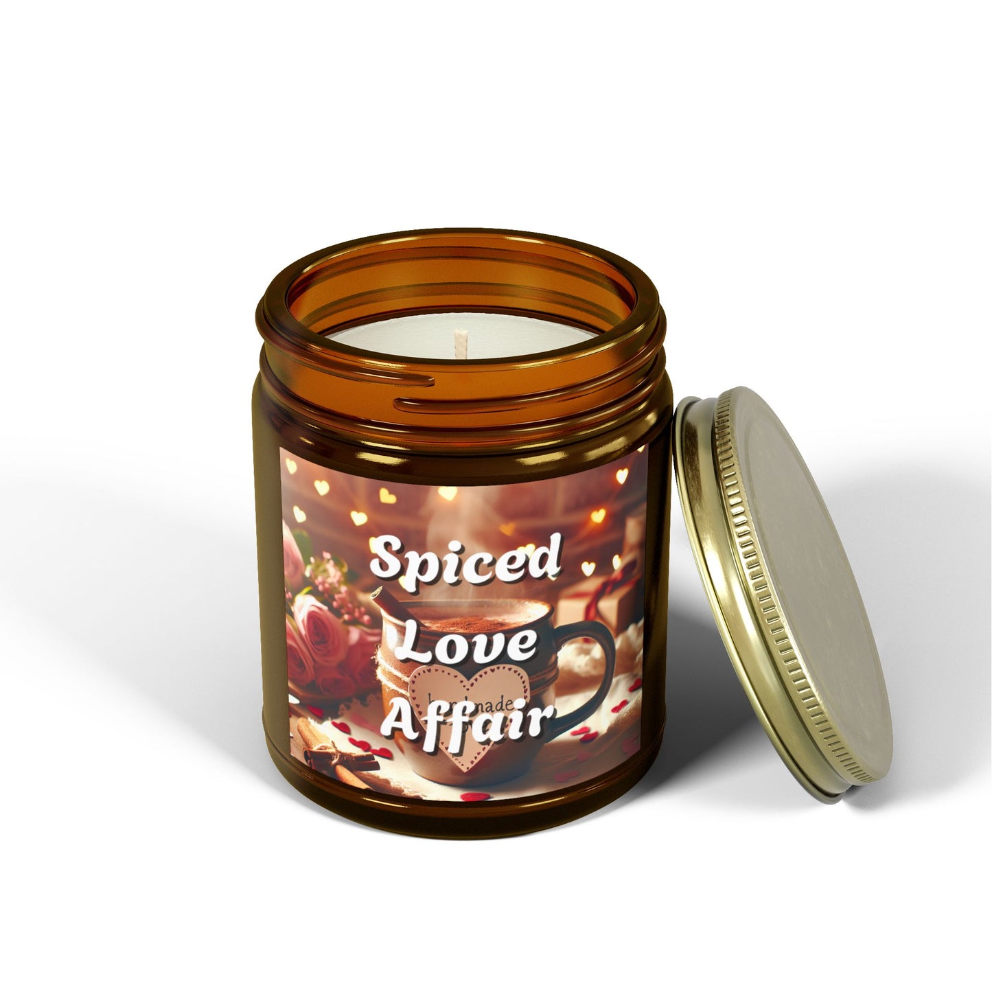 Spiced Love Affair Candles, Coconut Apricot Wax Romantic Home Decor, Relaxing Aromatherapy, Gift for Her,